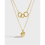 925 Sterling Silver Love Double Layer Necklace