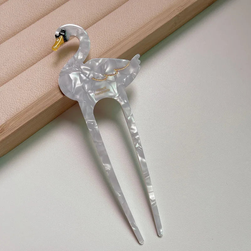 Animal Acetic Acid Hair Clip Claw Retro Colorful Bird Shark Clip Hair Accessorie