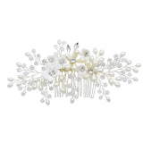 Bridal Headdress Rhinestone Flower Comb Wedding Jewelry