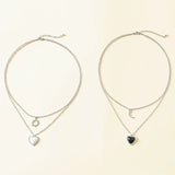Sun & Moon Love Necklace Ins Hip-hop Non-fading Necklac