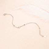 925 Sterling Silver 5-pointed Star Bead Bracelet for Women