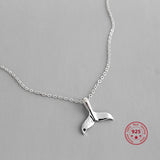 Dolphin Fish Tail Pendant Clavicle Necklace Female Jewelry Gift
