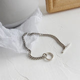 925 Silver Necklace Geometric Round Chain Women Accessories