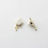Alloy Plating 3D Pearl Rose Pendant DIY Earrings Necklace
