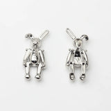 Alloy Silver-Plated 3D Rabbit HandMade Pendants DIY Jewelry Necklace Material
