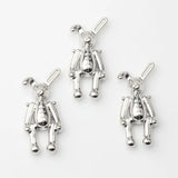 Alloy Silver-Plated 3D Rabbit HandMade Pendants DIY Jewelry Necklace Material