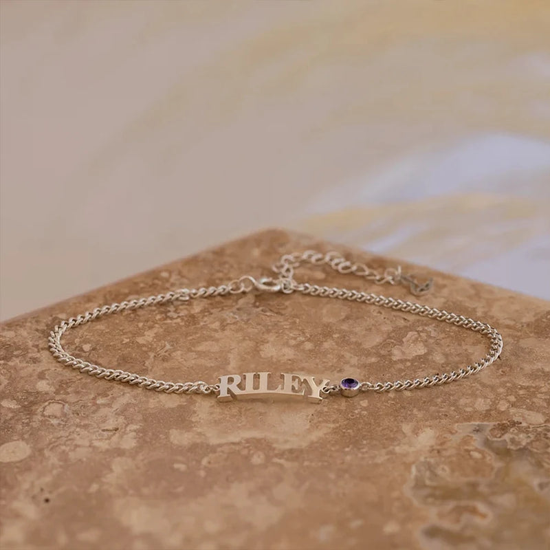 Personalized Birthstone Bracelet for Women