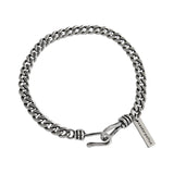 S925 Sterling Silver Bracelet Cold Wind Retro Chain Tag Bracelet
