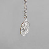 Vintage Style S925 Sterling Silver Coin Pendant Necklace