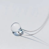 S925 Sterling Silver Necklace Drop-shaped Pendant Charm