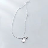 S925 Sterling Silver Starfish Shell Pendant Ocean Style Necklace