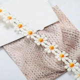 Small Fresh Daisy Lace Hand Weaving Sweet Flowers Necklace