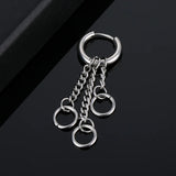 Tassel Chain Feather Stainless Steel Earrings