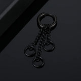 Tassel Chain Feather Stainless Steel Earrings