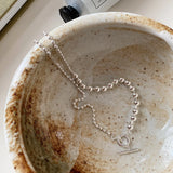 925 Silver Geometric Hook Box Necklace Non-Mainstream Network Red Necklaces