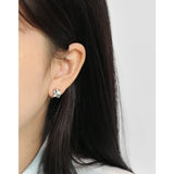 S925 Silver Earrings Ins2021 Concave Convex Wide Face Female Earrings