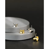 S925 Silver Earrings Ins2021 Concave Convex Wide Face Female Earrings