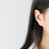 S925 Silver Ear Buckle Irregular Pure Silver Ear Clip Without Ear Hole