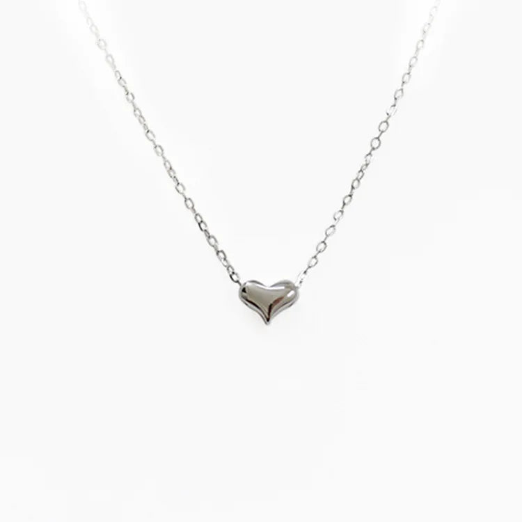 S925 Sterling Silver Heart Necklace Set