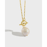 Baroque Pearl Necklace Sterling Silver Chain