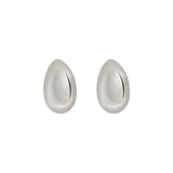 S925 Sterling Silver Geometric Oval Earrings Female Silver Jewelry