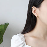 925 Silver Love Heart Earrings - Lovely Female Jewelry