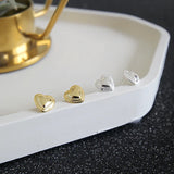 925 Silver Love Heart Earrings - Lovely Female Jewelry