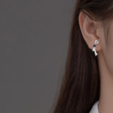 Retro Style Silver Summer Square Earrings
