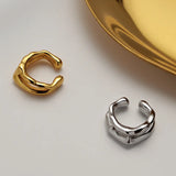 S925 Double-layer Hollow Ear Clip No Ear Hole