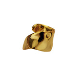 Sterling Silver Irregular Geometric Ear Clip, Texture Design