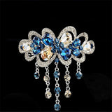 Tassel Hairpin High-End Rhinestone Spring Clip