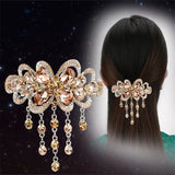 Tassel Hairpin High-End Rhinestone Spring Clip