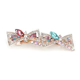 Texture Bow Hairpin Double-Layer Crystal Hair Clip Blonde Hairband