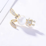 Rabbit Brooch Pearl Cartoon Pin Hat Bag Accessories Corsage
