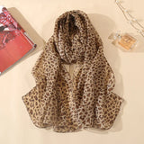 Leopard Print Veil Scarf All-match Headscarf