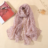 Leopard Print Veil Scarf All-match Headscarf