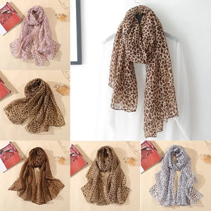 Leopard Print Veil Scarf All-match Headscarf