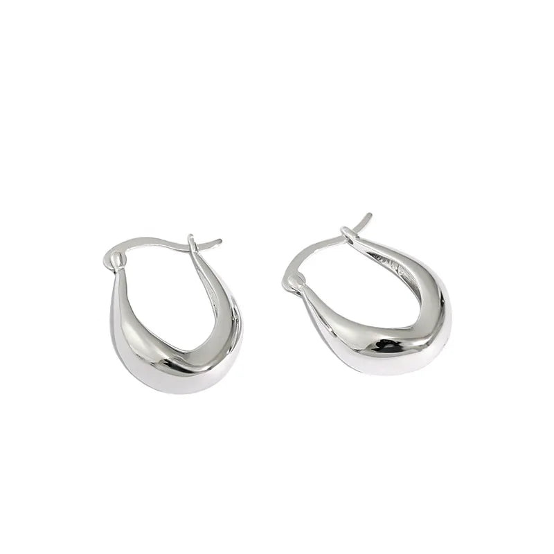S925 Sterling Silver U-shaped Earrings