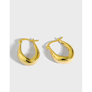 S925 Sterling Silver U-shaped Earrings