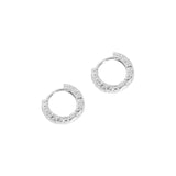 Geometric Circle Texture S925 Silver Earrings