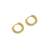 Geometric Circle Texture S925 Silver Earrings