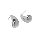 Geometric Oval Texture S925 Silver Ear Nail