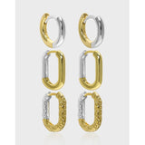 Minimalist Joker Geometric Texture Earrings