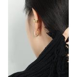 Minimalist Joker Geometric Texture Earrings