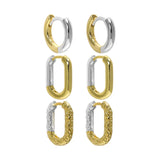 Minimalist Joker Geometric Texture Earrings
