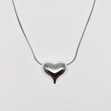 925 Silver Love Pendant Snake Bone Necklace Cold Joker Sweater Chain