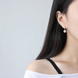 S925 Silver Diamond Shell Stud Earrings