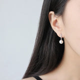 S925 Silver Diamond Shell Stud Earrings