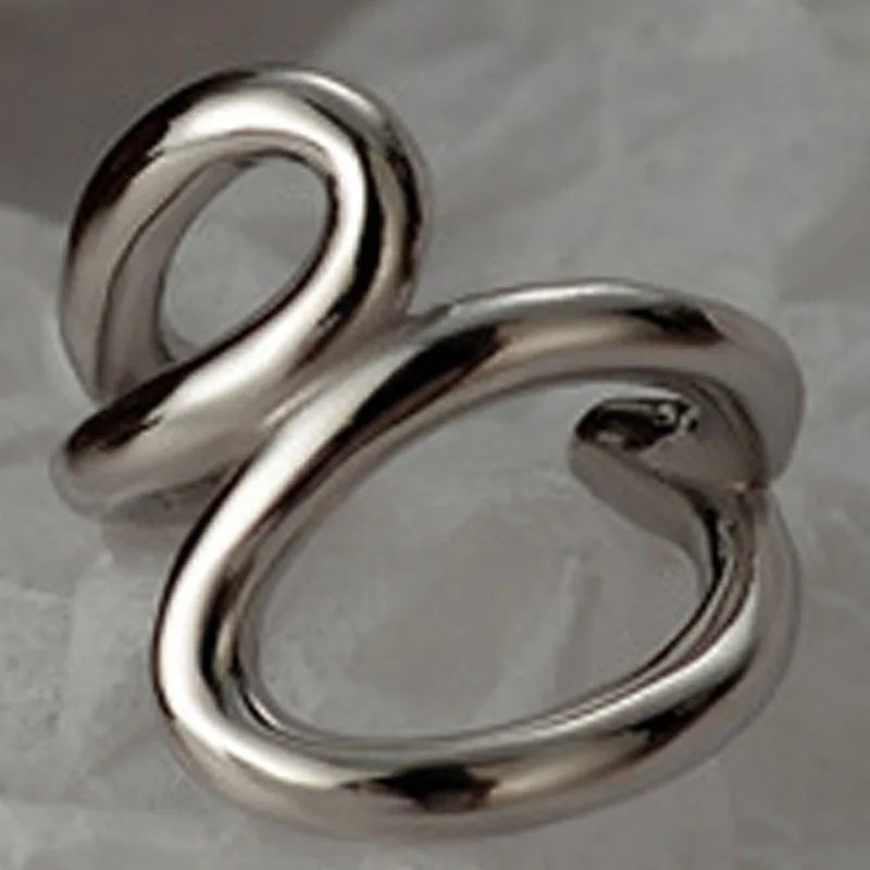 Minority S925 Silver Hollowed-out Geometric Ear Clip