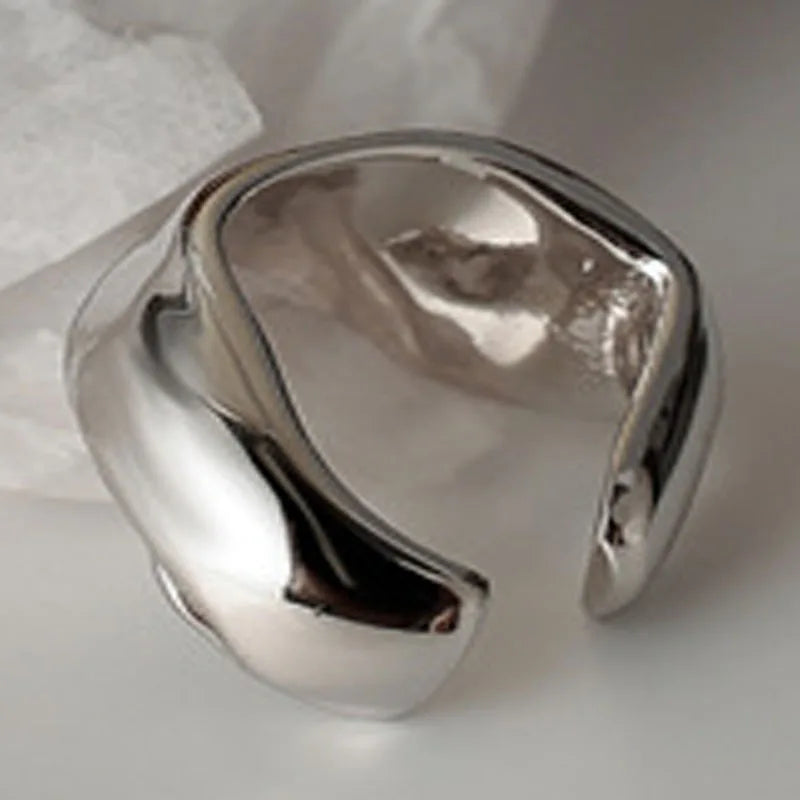 S925 Silver Concave Convex Ear Clip No Hole Damage Texture Ear Clip